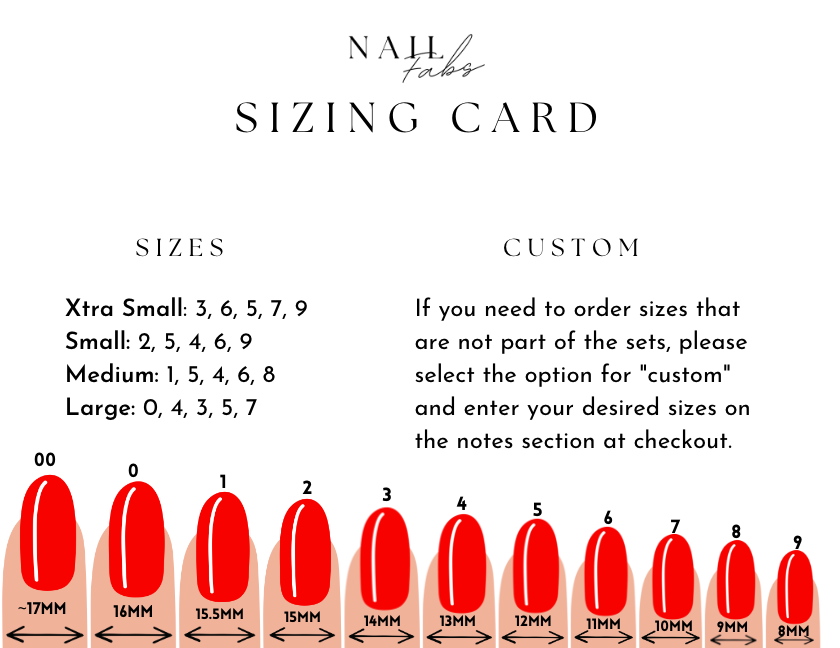 SIZING KIT FOR PRESS ON NAILS
